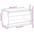vidaXL Előtér pad Füstölt Tölgy 83 x 38 x 45 cm Műanyag Fa és Szövet