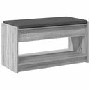 vidaXL Előtér pad Szürke Sonoma 83 x 38 x 45 cm Műanyag Fa és Szövet