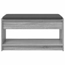 vidaXL Előtér pad Szürke Sonoma 83 x 38 x 45 cm Műanyag Fa és Szövet
