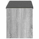 vidaXL Előtér pad Szürke Sonoma 83 x 38 x 45 cm Műanyag Fa és Szövet