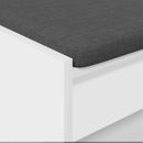 vidaXL Előtér pad párnával Fehér 103 x 38 x 45 cm Műanyag Fa és Szövet