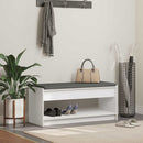 vidaXL Előtér pad párnával Fehér 103 x 38 x 45 cm Műanyag Fa és Szövet