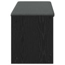 vidaXL Előtér pad Fekete Tölgy 103 x 38 x 45 cm Műanyag Fa és Szövet