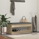 vidaXL Előtér pad Sonoma tölgy 103 x 38 x 45 cm Műanyag Fa és Szövet