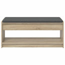 vidaXL Előtér pad Sonoma tölgy 103 x 38 x 45 cm Műanyag Fa és Szövet