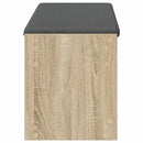 vidaXL Előtér pad Sonoma tölgy 103 x 38 x 45 cm Műanyag Fa és Szövet