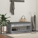 vidaXL Előtér pad Beton Szürke 103 x 38 x 45 cm Műanyag Fa és Szövet