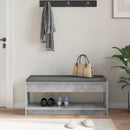 vidaXL Előtér pad Beton Szürke 103 x 38 x 45 cm Műanyag Fa és Szövet