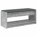 vidaXL Előtér pad Beton Szürke 103 x 38 x 45 cm Műanyag Fa és Szövet