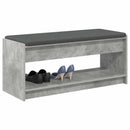 vidaXL Előtér pad Beton Szürke 103 x 38 x 45 cm Műanyag Fa és Szövet