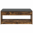 vidaXL Előtér pad Füstölt Tölgy 103 x 38 x 45 cm Műanyag Fa és Szövet