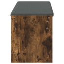 vidaXL Előtér pad Füstölt Tölgy 103 x 38 x 45 cm Műanyag Fa és Szövet