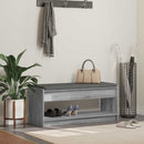 vidaXL Előtér pad Szürke Sonoma 103 x 38 x 45 cm Műanyag Fa és Szövet