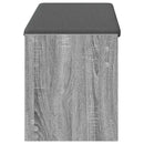 vidaXL Előtér pad Szürke Sonoma 103 x 38 x 45 cm Műanyag Fa és Szövet