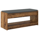 vidaXL Előtér pad Öreg fa 103 x 38 x 45 cm Műanyag Fa és Szövet