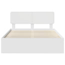 vidaXL Ágykeret fejtámlával Fehér 140 x 200 cm Tömör fenyőfa