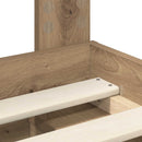 vidaXL Ágykeret fejtámlával Művészi tölgy 120 x 190 cm Tömör fenyőfa