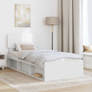 vidaXL Ágykeret fejtámlával Fehér 90 x 200 cm Tömör fenyőfa