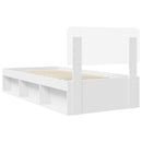 vidaXL Ágykeret fejtámlával Fehér 90 x 190 cm Tömör fenyőfa