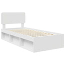 vidaXL Ágykeret fejtámlával Fehér 75 x 190 cm Tömör fenyőfa
