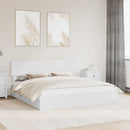 vidaXL Tárolós Ágy fejtámlával fiókkal Fehér 180 x 200 cm Faanyag