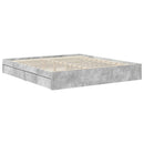 vidaXL Tárolós Ágy fiókkal Beton Szürke 180 x 200 cm Szerelt Fa