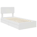 vidaXL Tárolós Ágy fejtámlával fiókkal Fehér 75 x 190 cm Faanyag