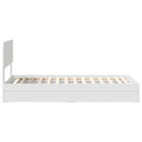 vidaXL Tárolós Ágy fejtámlával fiókkal Fehér 75 x 190 cm Faanyag
