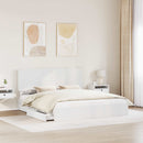 vidaXL Tárolós Ágy fejtámlával fiókkal Fehér 180 x 200 cm Faanyag