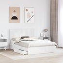 vidaXL Tárolós Ágy fejtámlával fiókkal Fehér 140 x 200 cm Faanyag