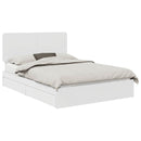 vidaXL Tárolós Ágy fejtámlával fiókkal Fehér 140 x 190 cm Faanyag