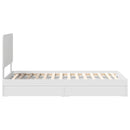 vidaXL Tárolós Ágy fejtámlával fiókkal Fehér 75 x 190 cm Faanyag