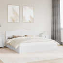 vidaXL Tárolós Ágy fejtámlával fiókkal Fehér 180 x 200 cm Faanyag