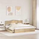 vidaXL Tárolós Ágy fejtámlával Sonoma tölgy 180 x 200 cm Faanyag