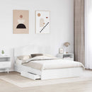 vidaXL Tárolós Ágy fejtámlával fiókkal Fehér 140 x 190 cm Faanyag