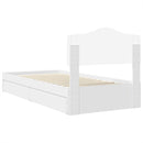 vidaXL Tárolós Ágy fejtámlával fiókkal Fehér 90 x 200 cm Faanyag