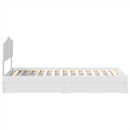 vidaXL Tárolós Ágy fejtámlával fiókkal Fehér 90 x 200 cm Faanyag