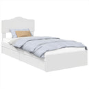 vidaXL Tárolós Ágy fejtámlával fiókkal Fehér 70 x 190 cm Faanyag