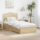 vidaXL Ágykeret fejtámlával fiókkal Sonoma tölgy 70 x 190 cm Faanyag