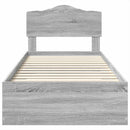 vidaXL Ágykeret fejtámlával fiókkal Szürke Sonoma 70 x 190 cm Faanyag
