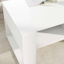 vidaXL Dohányzóasztal tárolóval Fehér 92 x 53 x 45 cm Faanyag