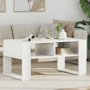 vidaXL Dohányzóasztal tárolóval Fehér 92 x 53 x 45 cm Faanyag