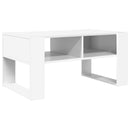 vidaXL Dohányzóasztal tárolóval Fehér 92 x 53 x 45 cm Faanyag