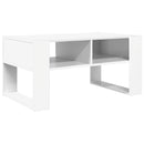 vidaXL Dohányzóasztal tárolóval Fehér 92 x 53 x 45 cm Faanyag