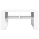vidaXL Dohányzóasztal tárolóval Fehér 92 x 53 x 45 cm Faanyag