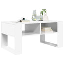 vidaXL Dohányzóasztal tárolóval Fehér 92 x 53 x 45 cm Faanyag