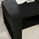 vidaXL Dohányzóasztal tárolóval Fekete tölgy 92 x 53 x 45 cm Faanyag