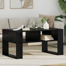 vidaXL Dohányzóasztal tárolóval Fekete tölgy 92 x 53 x 45 cm Faanyag