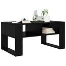 vidaXL Dohányzóasztal tárolóval Fekete tölgy 92 x 53 x 45 cm Faanyag