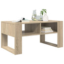 vidaXL Dohányzóasztal tárolóval Sonoma tölgy 92 x 53 x 45 cm Faanyag